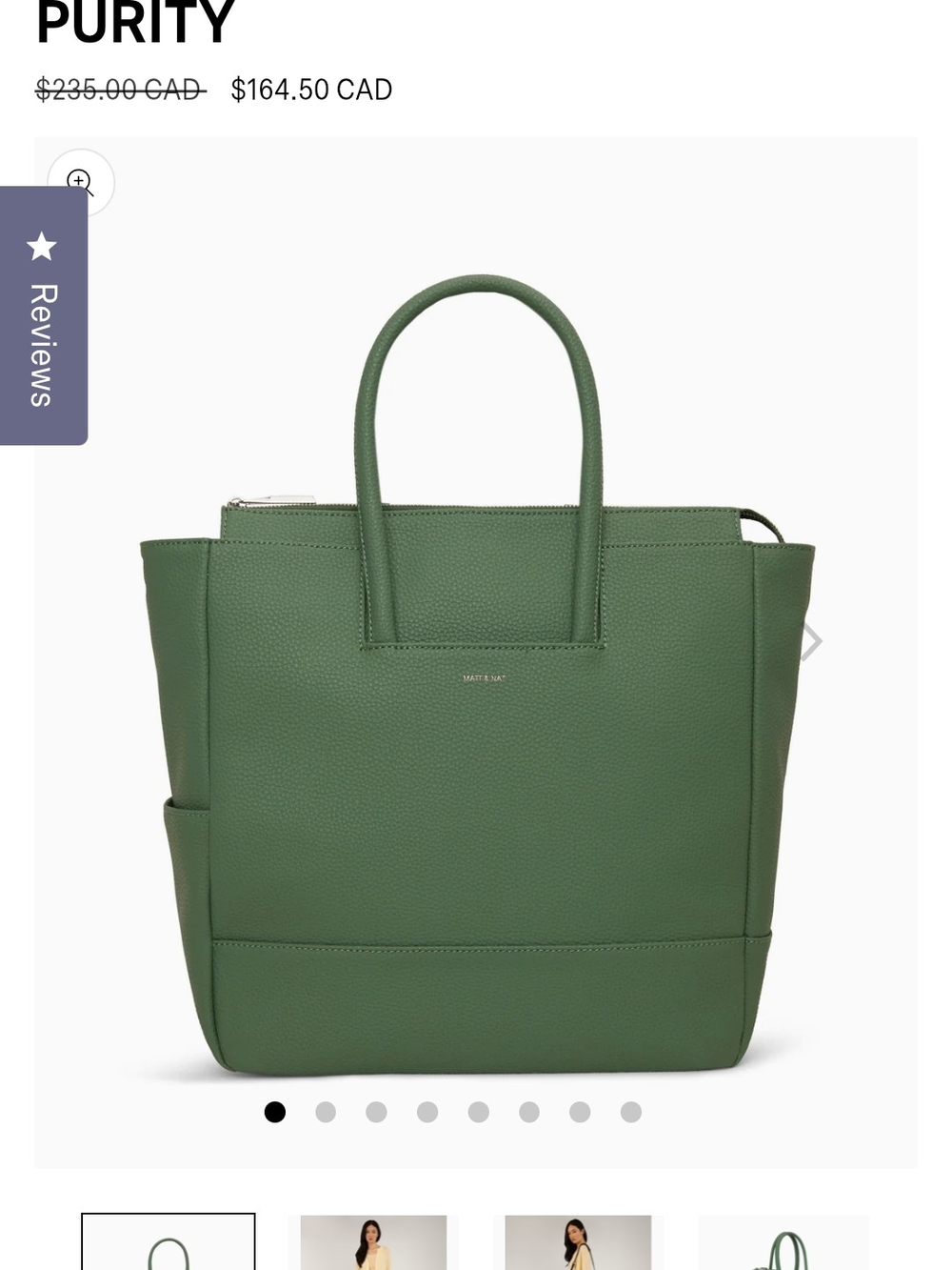 Matt & Nat PERCIO Vegan Diaper Bag - Purity